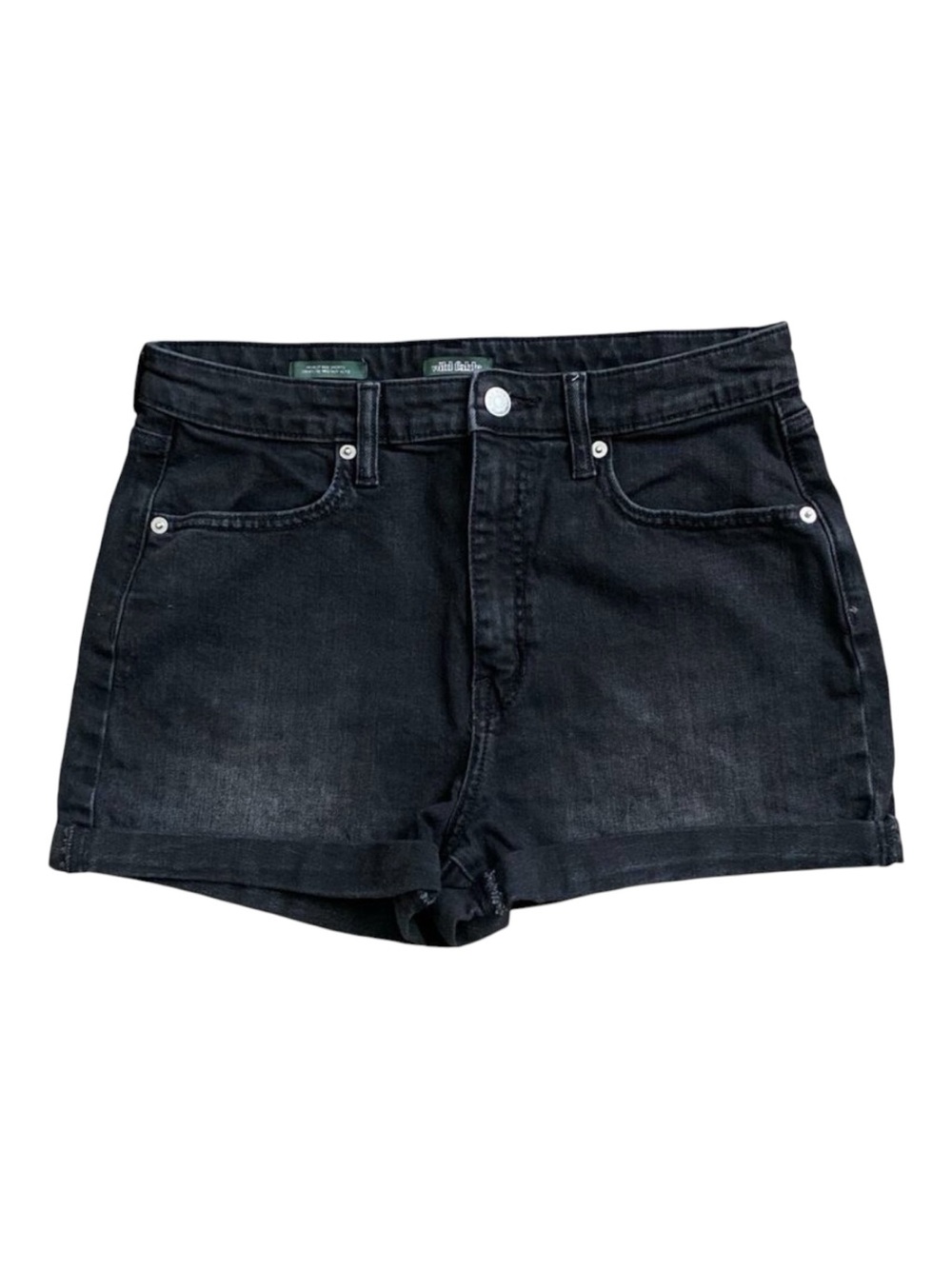 Wild Fable Jean Shorts Womens Size 8 Dark Gray Denim Highest Rise Cuffed W29